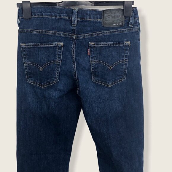 Levis 511 Slim Jeans Girls Size 16R Dark Blue Wash High Rise W28 L28 - Picture 7 of 9